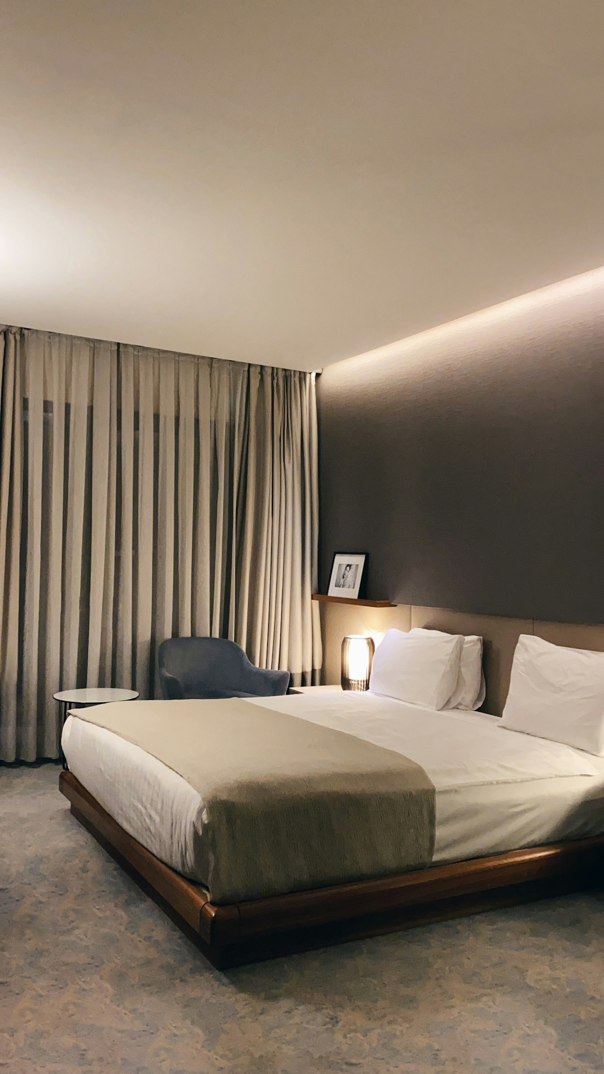 Elegant boutique hotel guest room