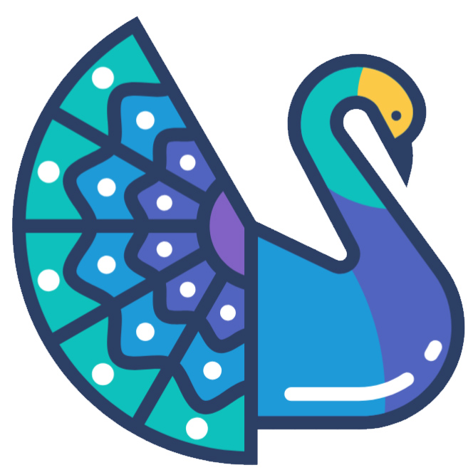 Aloka peacock logo